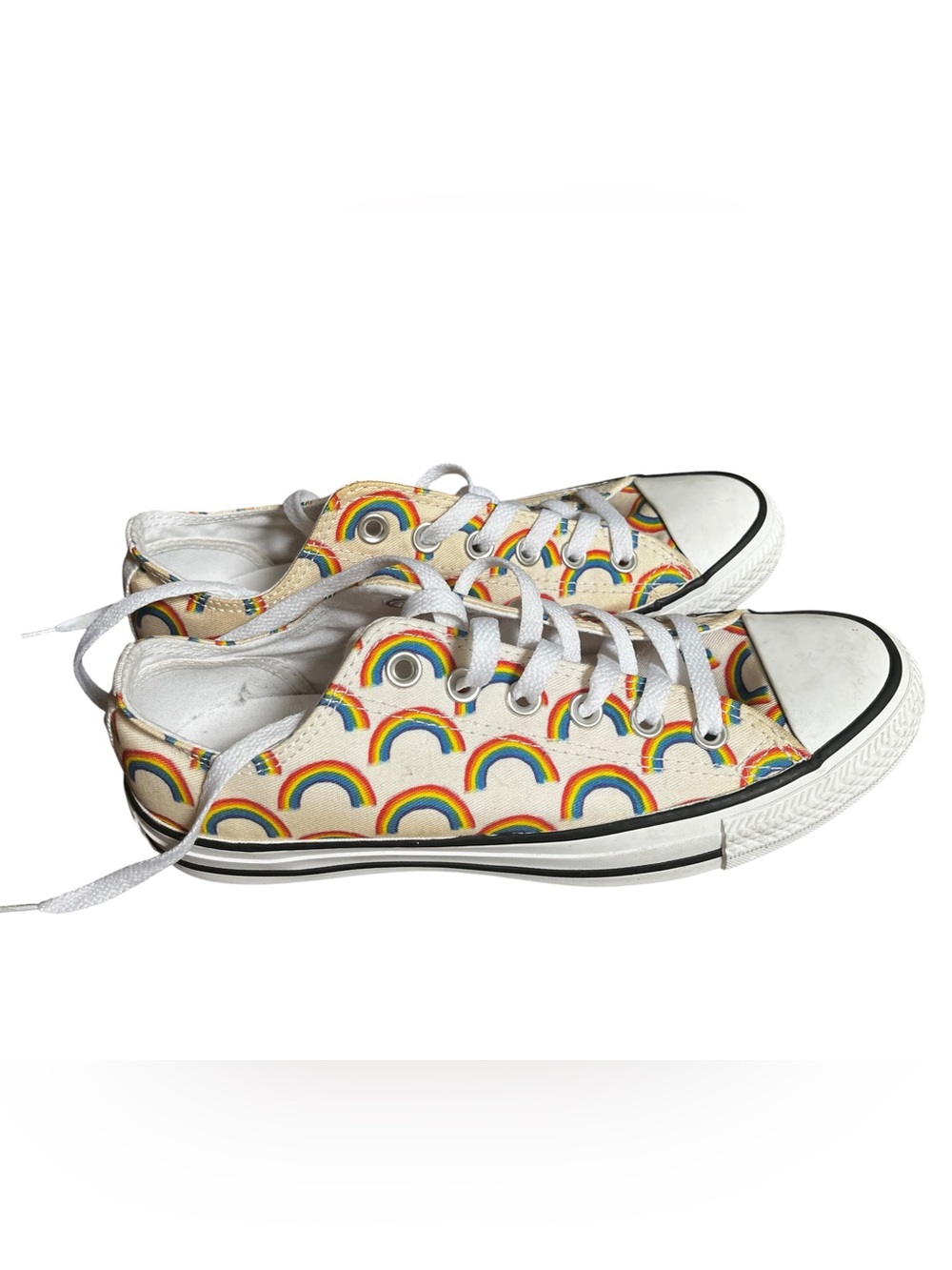 US 8 Converse Chuck Taylor All Star Low Top Rainbow Print Sneakers - Picture 3 of 13
